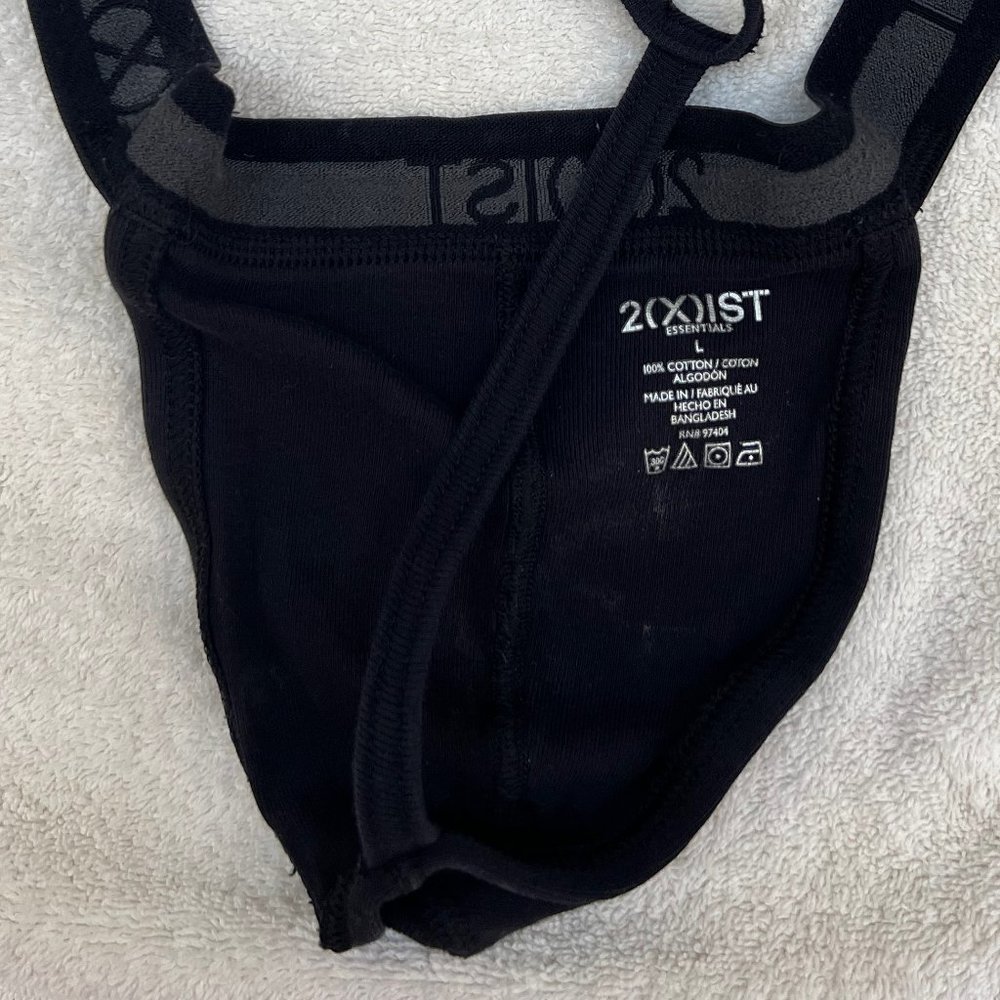 2(X)IST Men's Essential Cotton Y-Back Thong Large - Picture 3 of 5